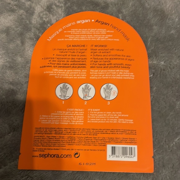🔥3 for 15🔥Sephora Argan Hand Mask Anti Aging & Evenness - Picture 2 of 6
